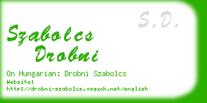 szabolcs drobni business card